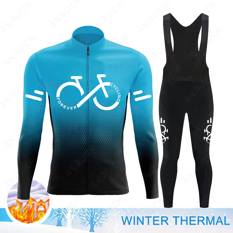 Cycling Gear Jersey - 2023 Winter Thermische Fleece Wielertrui Set