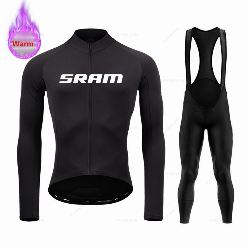 Cycling Bib Shorts - Sram Team Winter Met Lange Mouwen